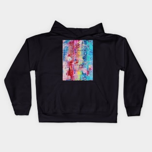 Pastel abstract art inspired by Gerhard Richter Kids Hoodie